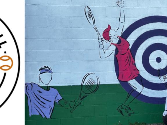 Complted Handforth Hall Tennis Club Mural