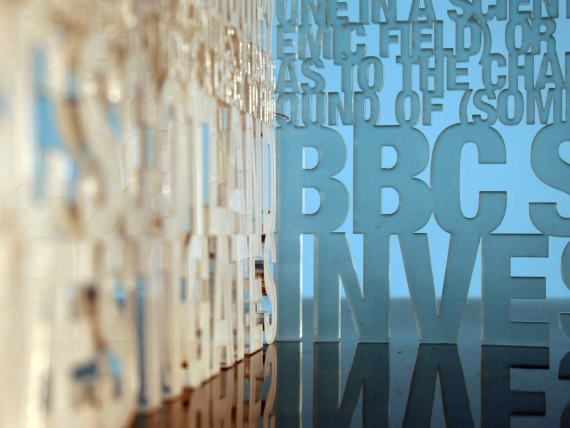 Laser cut acrylic panel for film props