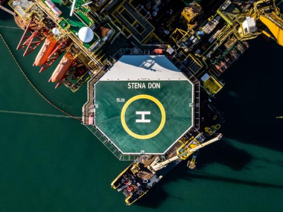 Stena Don helipad viewed from above