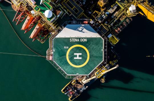 Stena Don helipad viewed from above