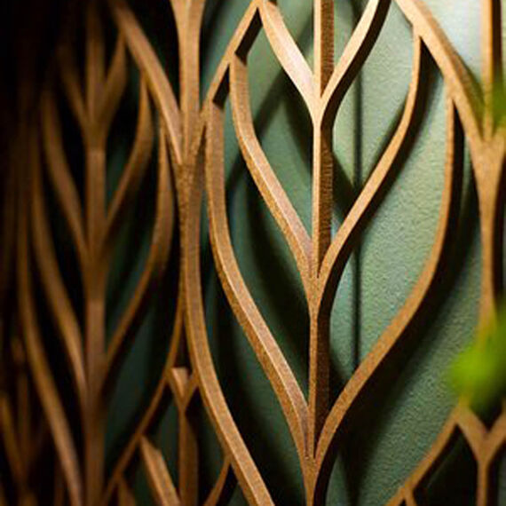 Laser cut MDF for interior design projects
