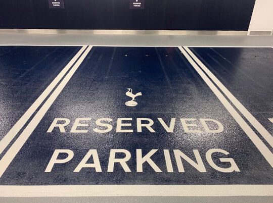 Reserved parking stencilled signage