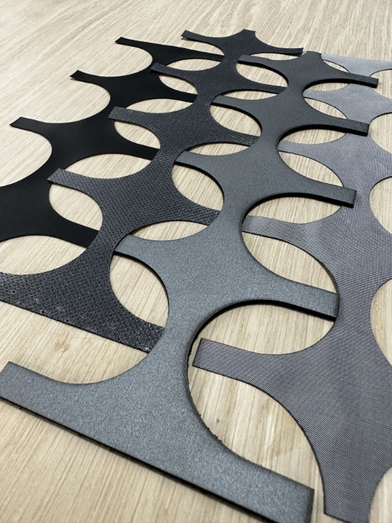 Laser cut, interlocking fabric