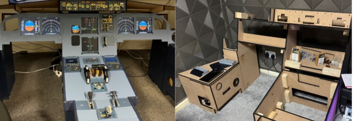 Structural framework of the replica cockpit