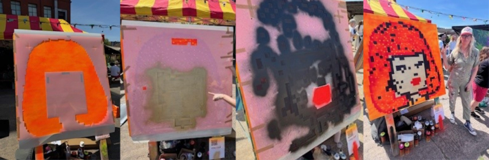 Libby Lloyd multi layer stencil result