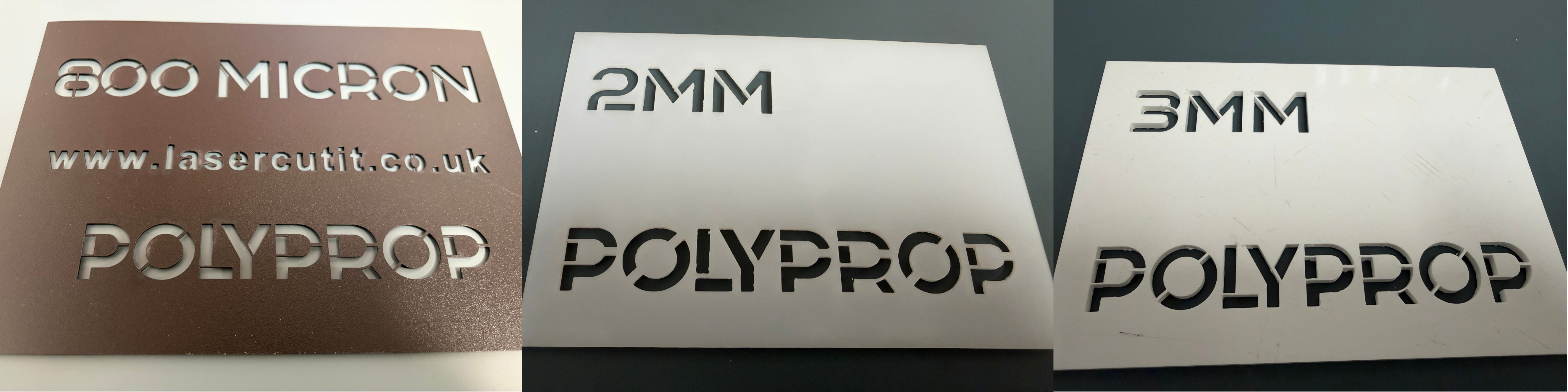 Polypropylene film in 3 different thicknesses