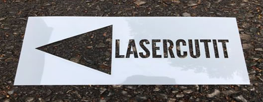 Arrow stencil for social distancing floor markings