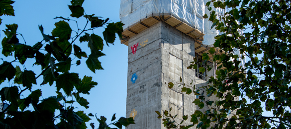 extra large stencils for google headquarters construction site